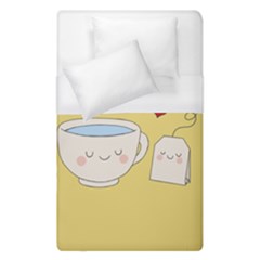 Cute Tea Duvet Cover (single Size) by Valentinaart