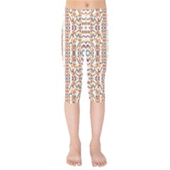 Multicolored Geometric Pattern  Kids  Capri Leggings  by dflcprints