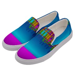 Sky Earth And Star Fall Men s Canvas Slip Ons by pepitasart