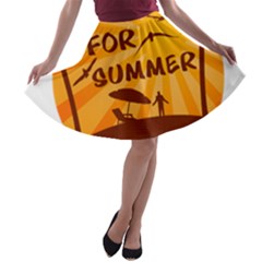 Ready For Summer A-line Skater Skirt by Melcu