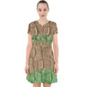 Knitted Wool Square Beige Green Adorable in Chiffon Dress View1