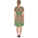 Knitted Wool Square Beige Green Adorable in Chiffon Dress View2