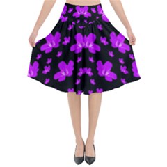 Pretty Flowers Flared Midi Skirt by pepitasart