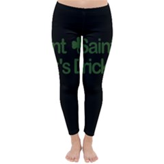  St  Patricks Day  Classic Winter Leggings by Valentinaart