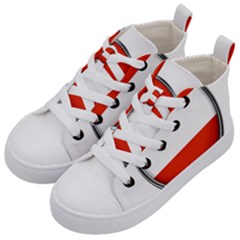 Austria Country Nation Flag Kid s Mid-top Canvas Sneakers by Nexatart