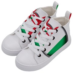 Hungary Flag Country Countries Kid s Mid-top Canvas Sneakers by Nexatart