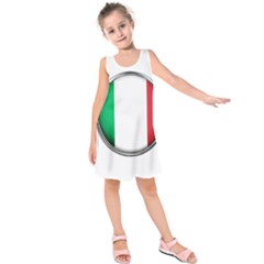 Italy Country Nation Flag Kids  Sleeveless Dress by Nexatart