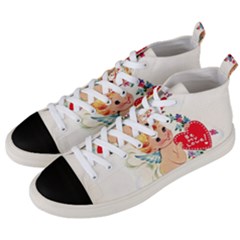 Cupid - Vintage Men s Mid-top Canvas Sneakers by Valentinaart