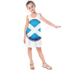 Scotland Nation Country Nationality Kids  Sleeveless Dress by Nexatart