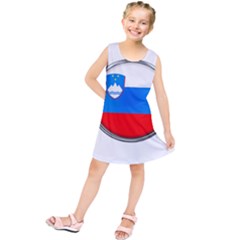 Slovenia Flag Mountains Country Kids  Tunic Dress by Nexatart