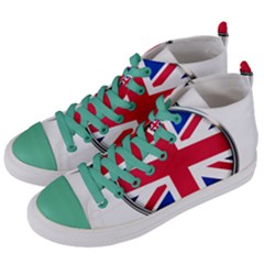 United Kingdom Country Nation Flag Women s Mid-top Canvas Sneakers by Nexatart