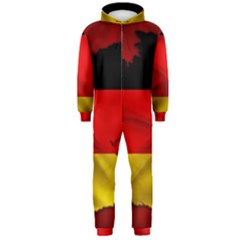 Germany Map Flag Country Red Flag Hooded Jumpsuit (men)  by Nexatart