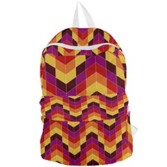 Geometric Pattern Triangle Foldable Lightweight Backpack by Nexatart