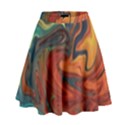 Creativity Abstract Art High Waist Skirt View1