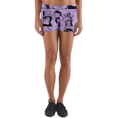 Lilac Yearbook 2 Yoga Shorts by snowwhitegirl