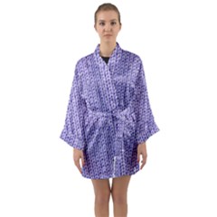 Knitted Wool Lilac Long Sleeve Kimono Robe by snowwhitegirl