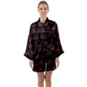 Cherries Black Long Sleeve Kimono Robe View1