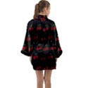 Cherries Black Long Sleeve Kimono Robe View2