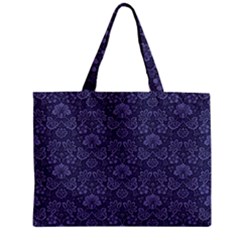 Damask Purple Zipper Mini Tote Bag by snowwhitegirl