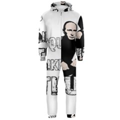 Squat Like Putin Hooded Jumpsuit (men)  by Valentinaart