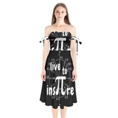 Pi Day Shoulder Tie Bardot Midi Dress by Valentinaart