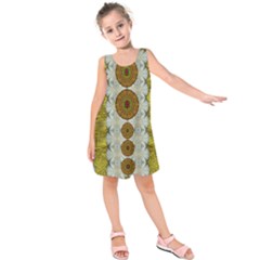 Spring In Mind And Flowers In Soul Be Happy Kids  Sleeveless Dress by pepitasart