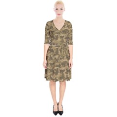 Operation Desert Cat Camouflage Catmouflage Wrap Up Cocktail Dress by PodArtist