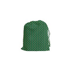 Irish Flag Green White Orange On Green St  Patrick s Day Ireland Drawstring Pouches (xs)  by PodArtist