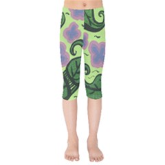 Leaves Kids  Capri Leggings  by snowwhitegirl