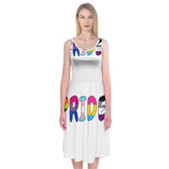 Pride Midi Sleeveless Dress by Valentinaart