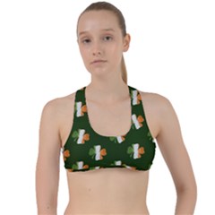 Irish Clover Criss Cross Racerback Sports Bra by Valentinaart