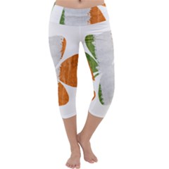 Irish Clover Capri Yoga Leggings by Valentinaart