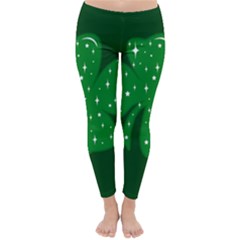 Sparkly Clover Classic Winter Leggings by Valentinaart