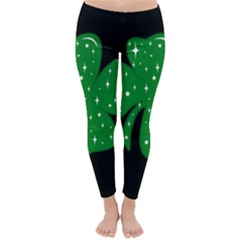 Sparkly Clover Classic Winter Leggings by Valentinaart