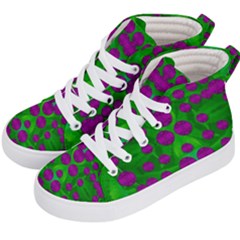 The Pixies Dance On Green In Peace Kid s Hi-top Skate Sneakers by pepitasart