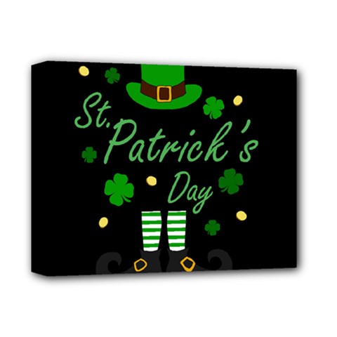 St Patricks Leprechaun Deluxe Canvas 14  X 11  by Valentinaart