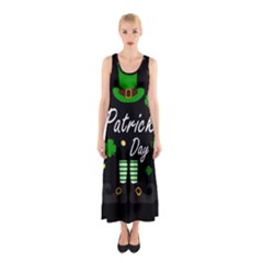 St Patricks Leprechaun Sleeveless Maxi Dress by Valentinaart