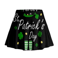 St Patricks Leprechaun Mini Flare Skirt by Valentinaart