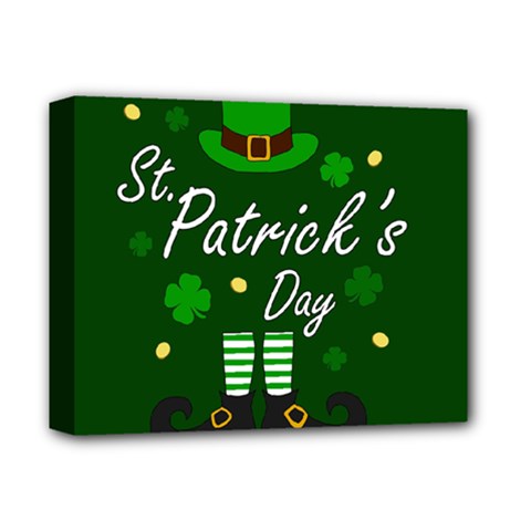 St Patricks Leprechaun Deluxe Canvas 14  X 11  by Valentinaart