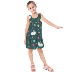 Easter Bunny  Kids  Sleeveless Dress by Valentinaart