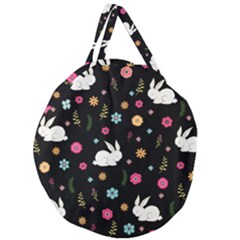 Easter Bunny  Giant Round Zipper Tote by Valentinaart