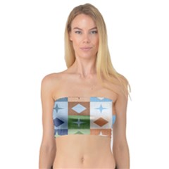 Fabric Textile Textures Cubes Bandeau Top by Nexatart