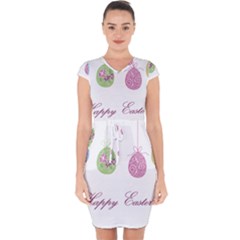 Easter Eggs Capsleeve Drawstring Dress  by Valentinaart