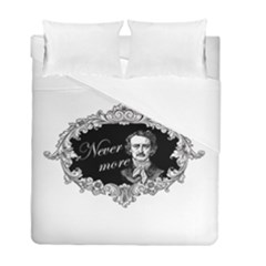 Edgar Allan Poe  - Never More Duvet Cover Double Side (full/ Double Size) by Valentinaart