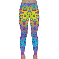 Flowers In The Most Beautiful Sunshine Classic Yoga Leggings by pepitasart