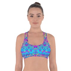 Flowers In The Most Beautiful Sunshine Cross Back Sports Bra by pepitasart