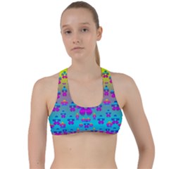 Flowers In The Most Beautiful Sunshine Criss Cross Racerback Sports Bra by pepitasart