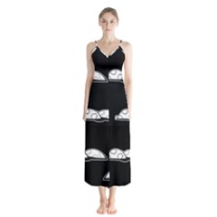 Turtle Button Up Chiffon Maxi Dress by ValentinaDesign