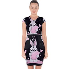 Easter Bunny  Capsleeve Drawstring Dress  by Valentinaart