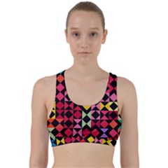 Colorful Rhombus And Triangles                                   Back Weave Sports Bra by LalyLauraFLM